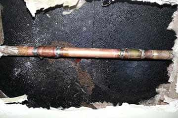 Frozen pipe repair.